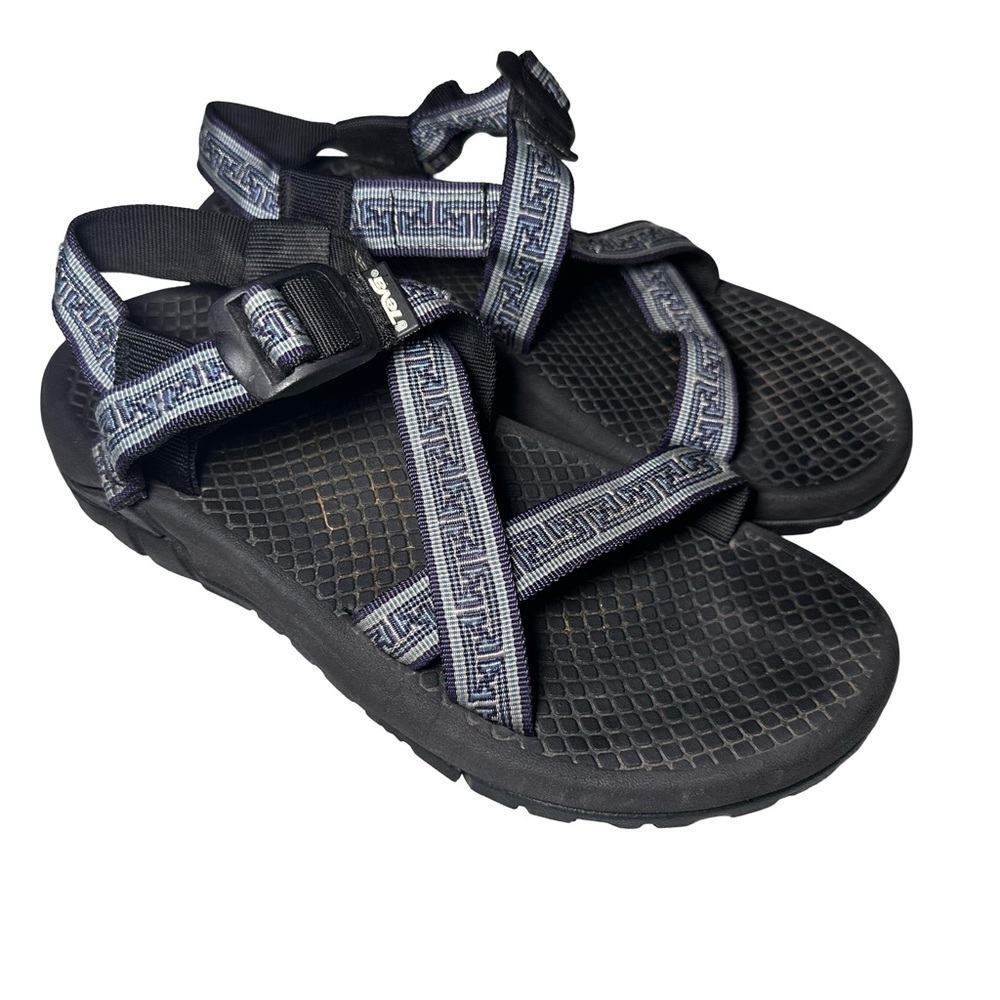 Women's Black & Purple TEVA 6833 Water Sport Hiking Trail Sandals Shoes Sz 8